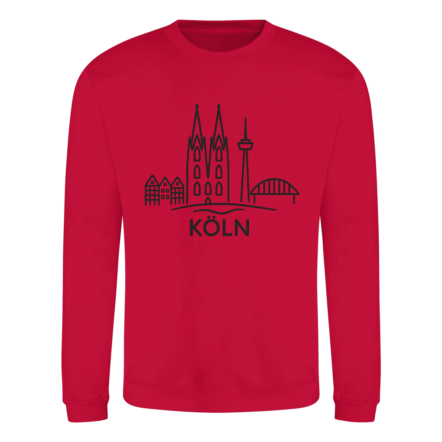 Köln Skyline (großer Druck auf der Brust) - Basic Sweatshirt