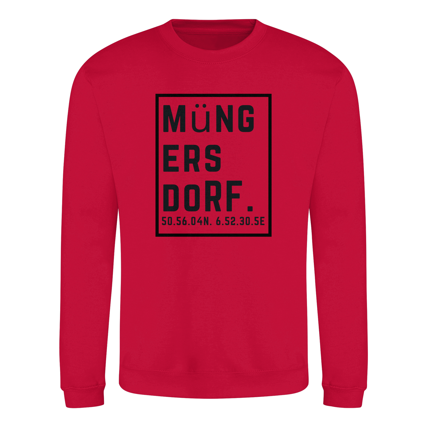 Müngersdorf Koordinaten (großer Druck auf der Brust) - Basic Sweatshirt