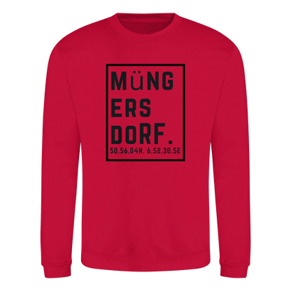 Müngersdorf Koordinaten (großer Druck auf der Brust) - Basic Sweatshirt