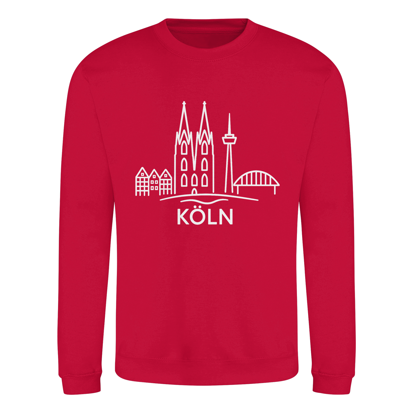 Köln Skyline (großer Druck auf der Brust) - Basic Sweatshirt