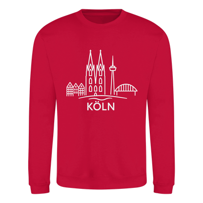 Köln Skyline (großer Druck auf der Brust) - Basic Sweatshirt