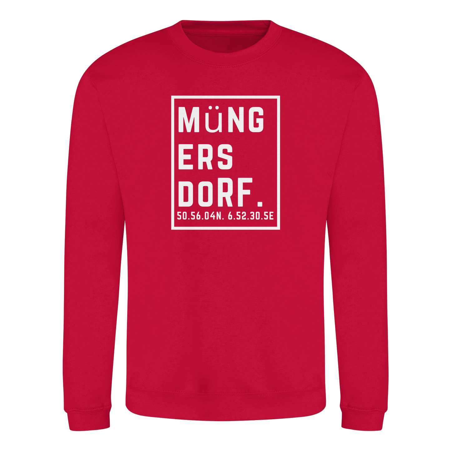 Müngersdorf Koordinaten (großer Druck auf der Brust) - Basic Sweatshirt