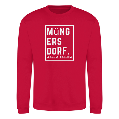 Müngersdorf Koordinaten (großer Druck auf der Brust) - Basic Sweatshirt