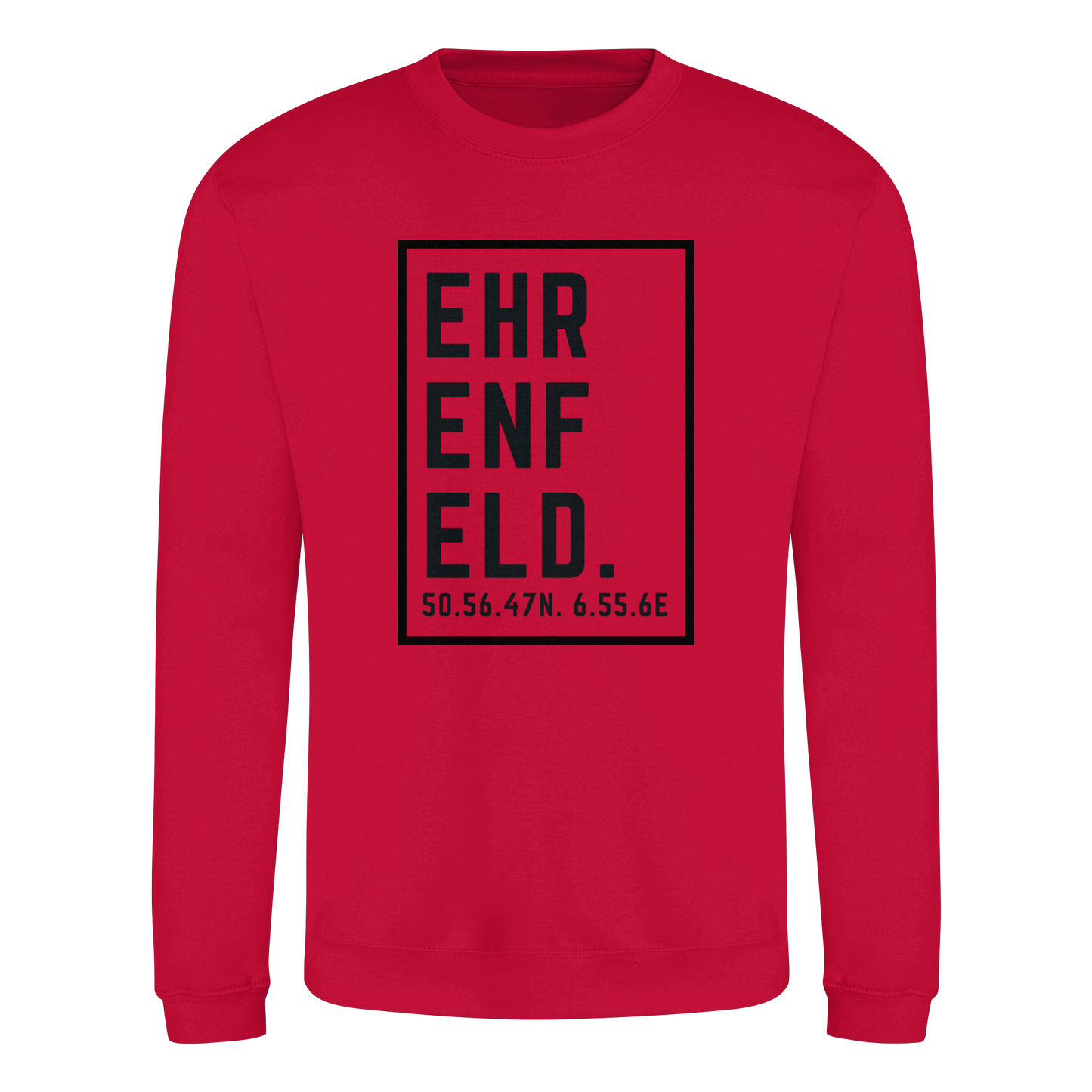 Ehrenfeld Koordinaten (großer Druck auf der Brust) - Basic Sweatshirt