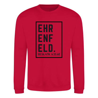 Ehrenfeld Koordinaten (großer Druck auf der Brust) - Basic Sweatshirt