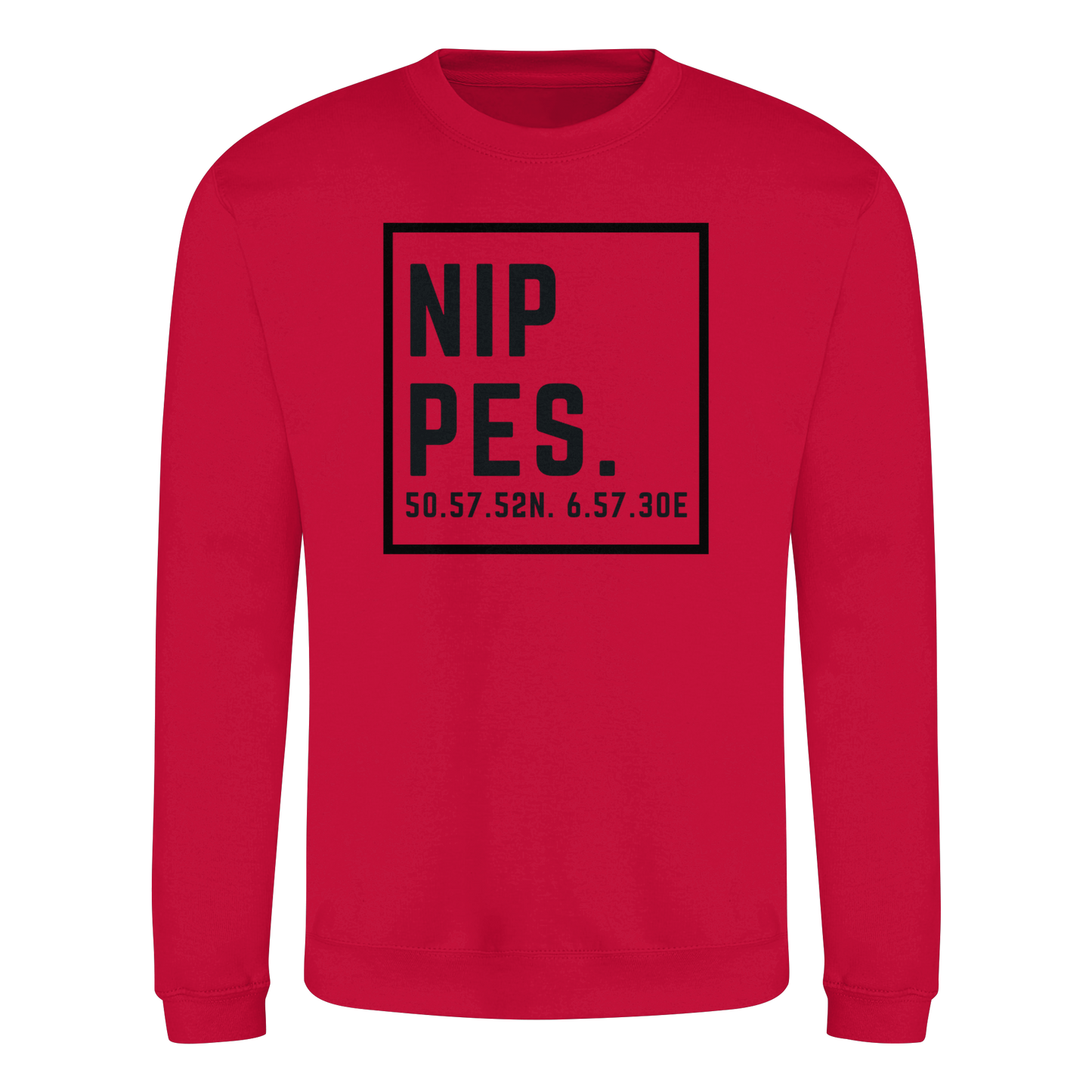 Nippes Koordinaten (großer Druck auf der Brust) - Basic Sweatshirt