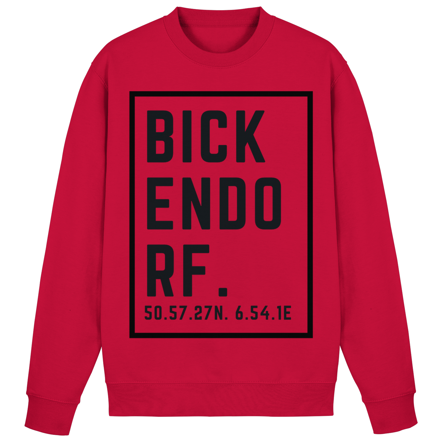 Bickendorf Koordinaten (großer Druck auf der Brust) - Basic Sweatshirt
