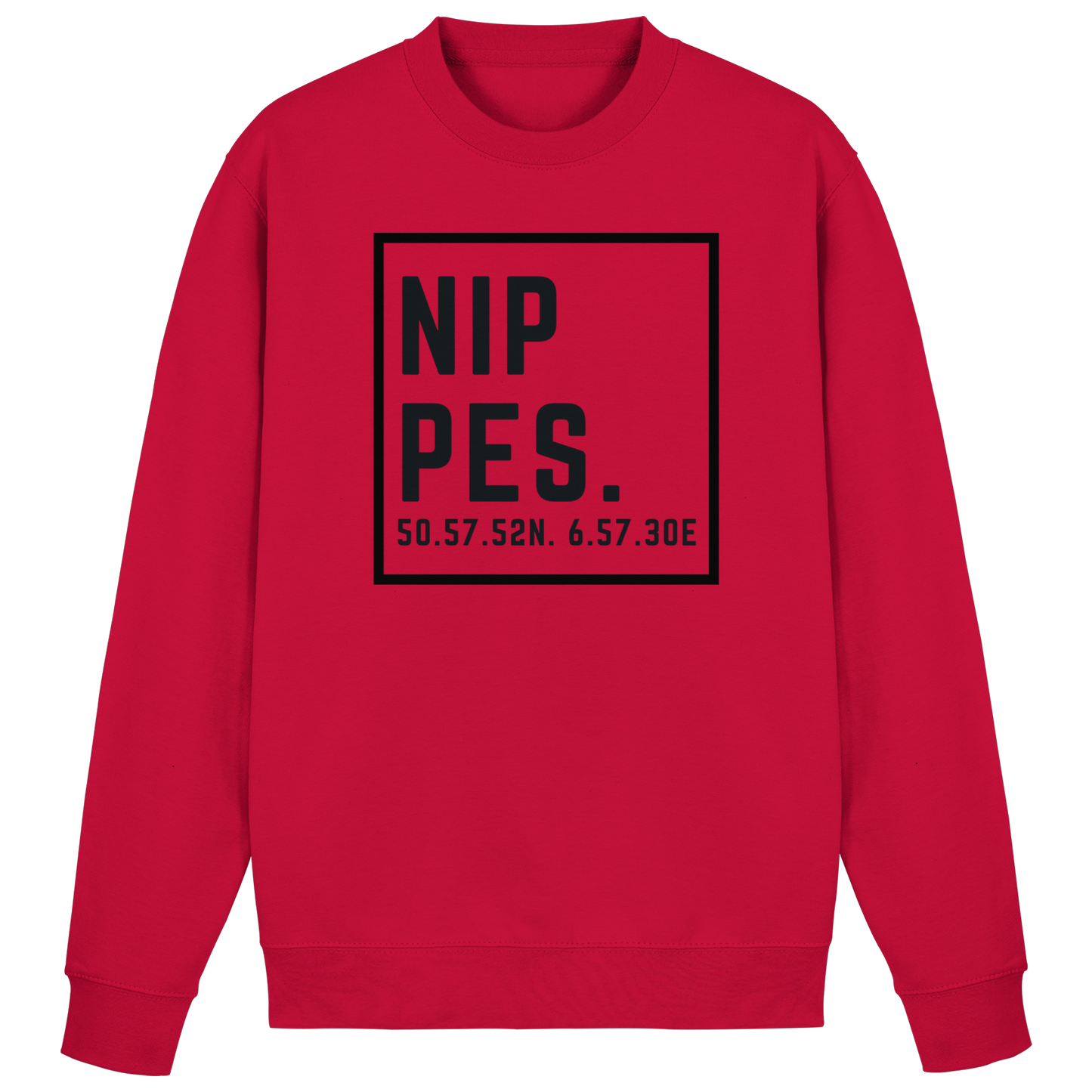 Nippes Koordinaten (großer Druck auf der Brust) - Basic Sweatshirt