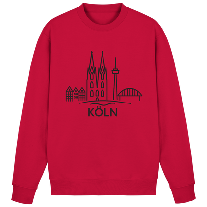 Köln Skyline (großer Druck auf der Brust) - Basic Sweatshirt