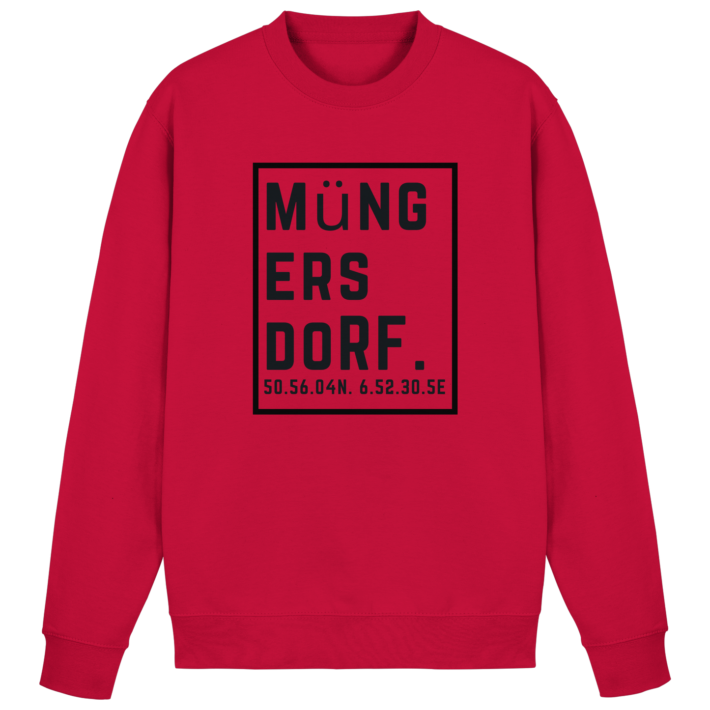 Müngersdorf Koordinaten (großer Druck auf der Brust) - Basic Sweatshirt