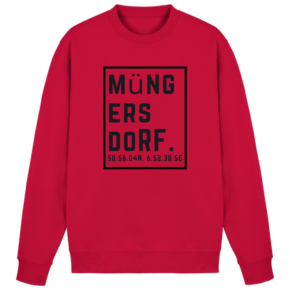 Müngersdorf Koordinaten (großer Druck auf der Brust) - Basic Sweatshirt