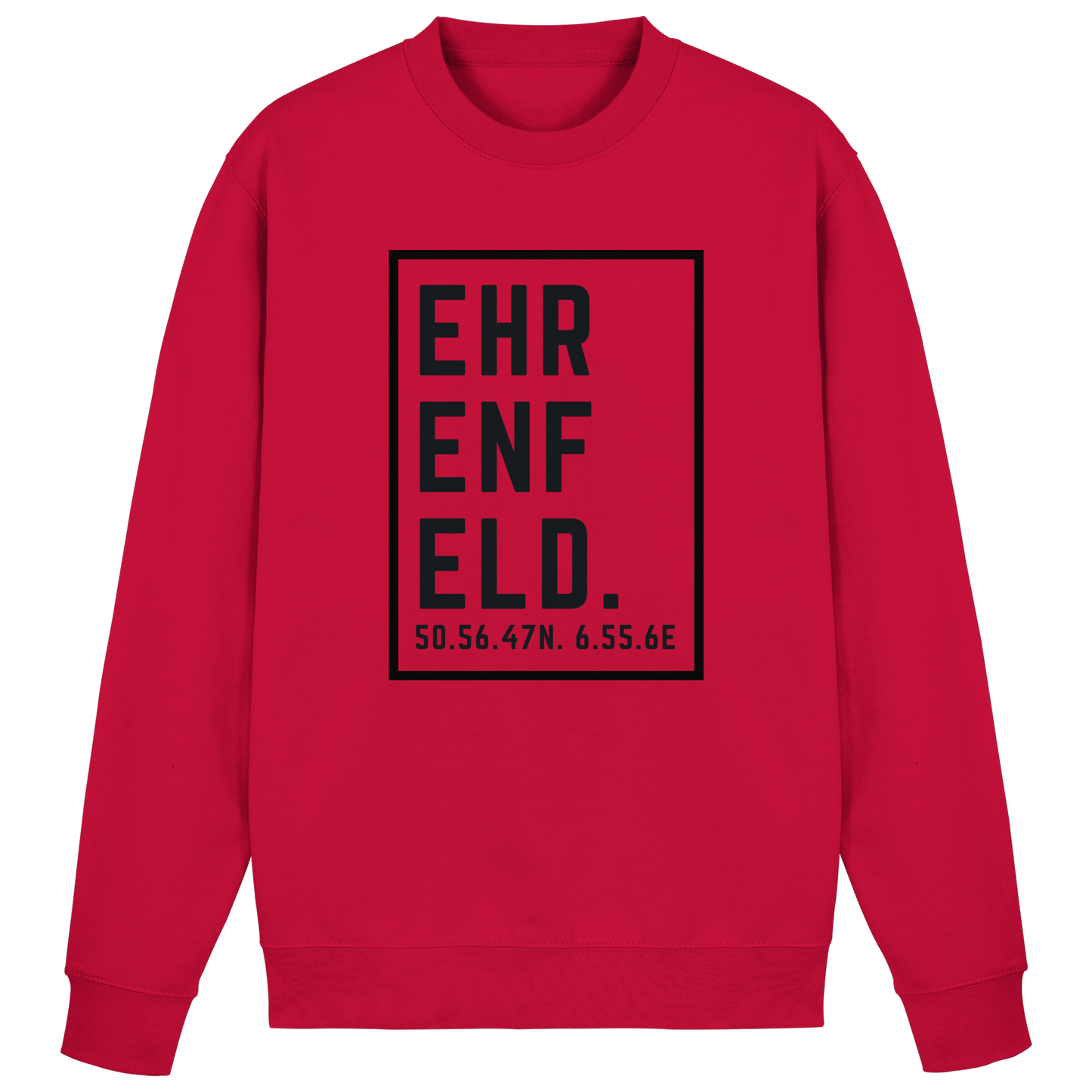 Ehrenfeld Koordinaten (großer Druck auf der Brust) - Basic Sweatshirt