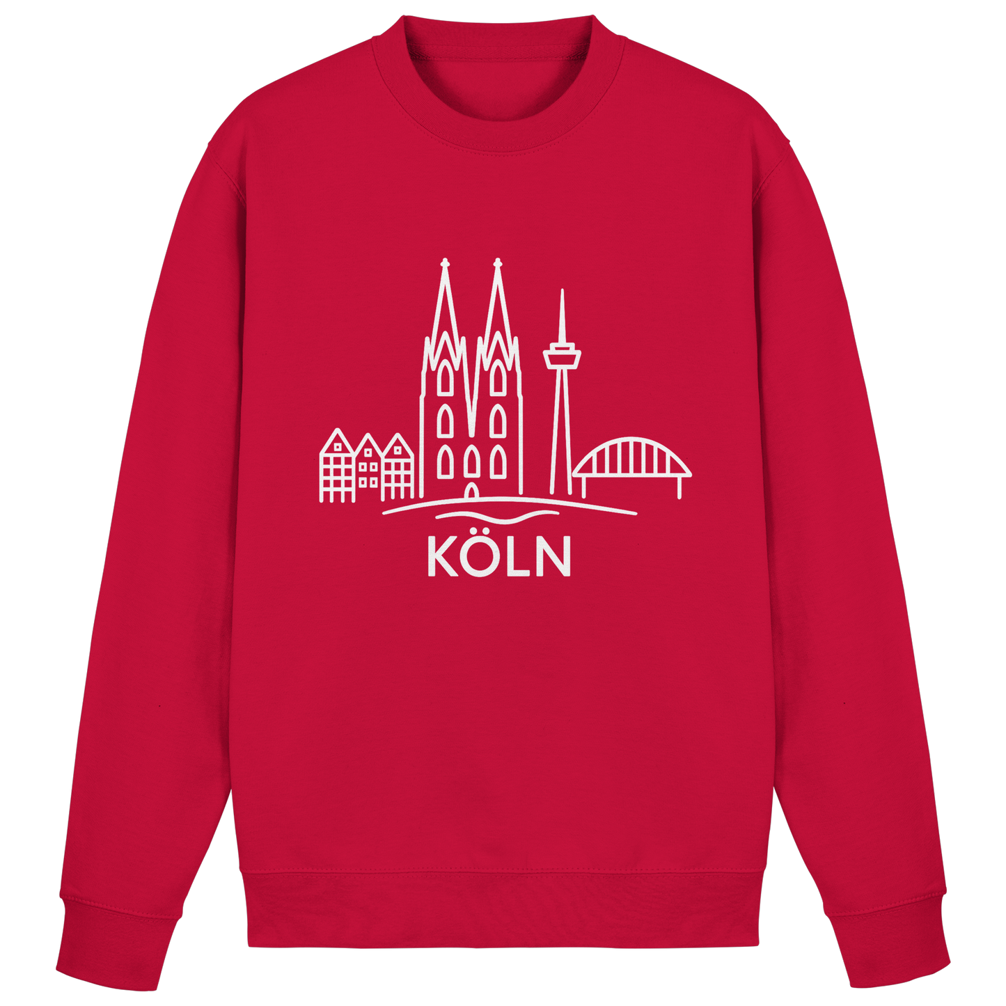 Köln Skyline (großer Druck auf der Brust) - Basic Sweatshirt