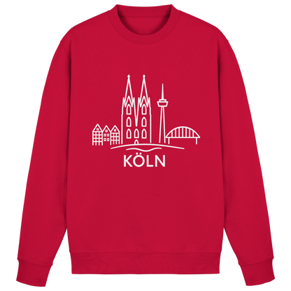 Köln Skyline (großer Druck auf der Brust) - Basic Sweatshirt