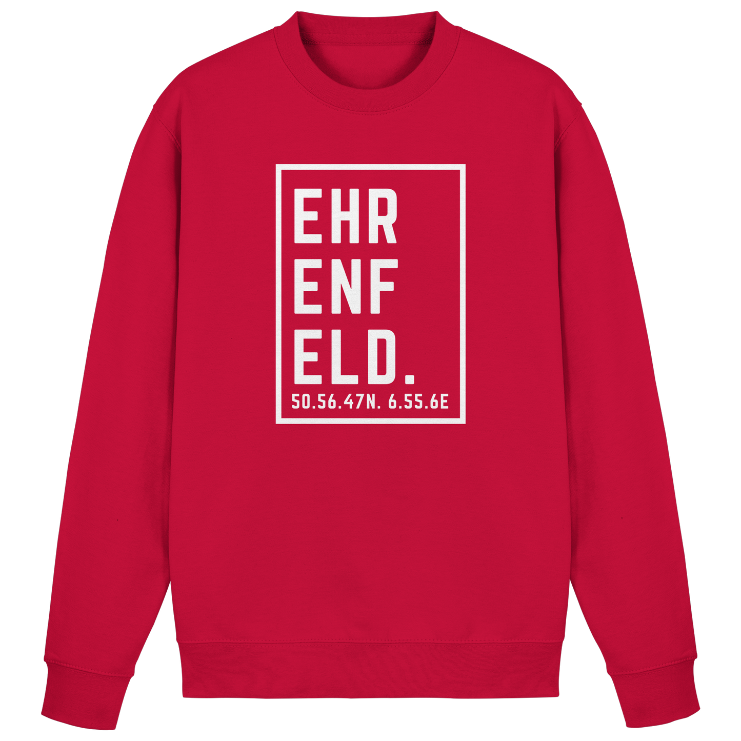 Ehrenfeld Koordinaten (großer Druck auf der Brust) - Basic Sweatshirt