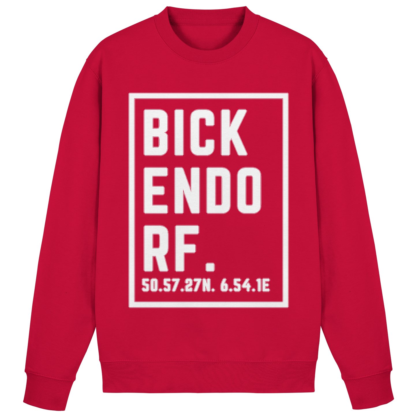 Bickendorf Koordinaten (großer Druck auf der Brust) - Basic Sweatshirt