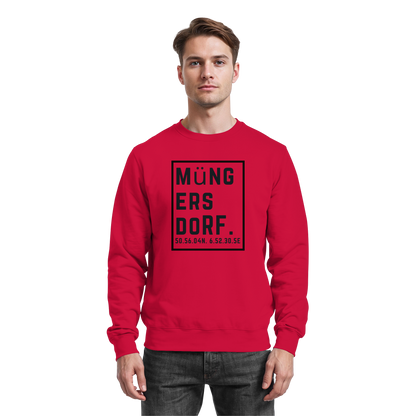 Müngersdorf Koordinaten (großer Druck auf der Brust) - Basic Sweatshirt