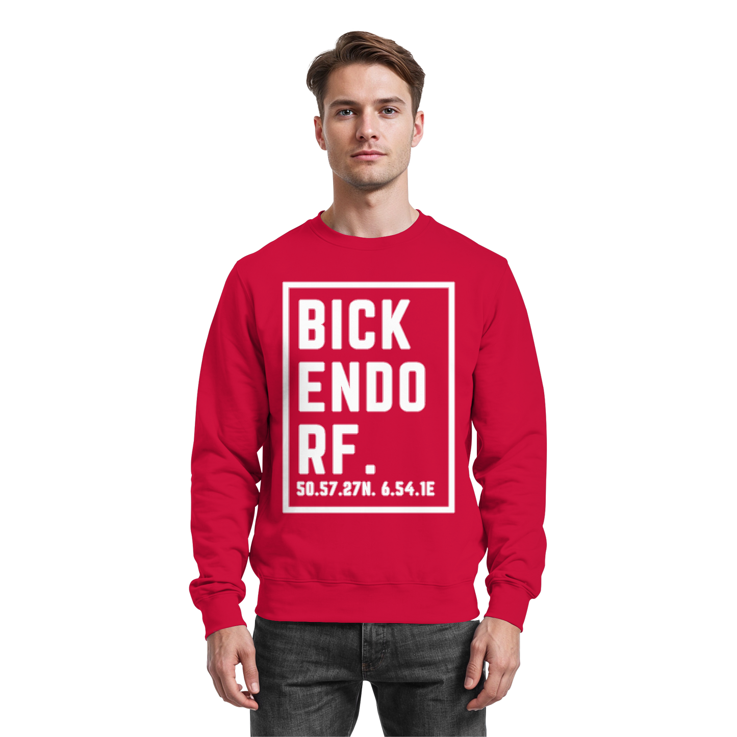 Bickendorf Koordinaten (großer Druck auf der Brust) - Basic Sweatshirt