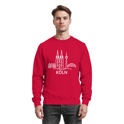 Köln Skyline (großer Druck auf der Brust) - Basic Sweatshirt