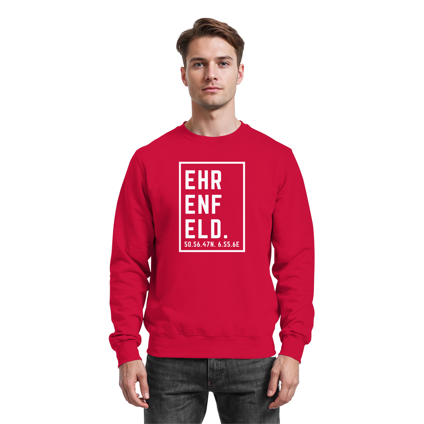 Ehrenfeld Koordinaten (großer Druck auf der Brust) - Basic Sweatshirt