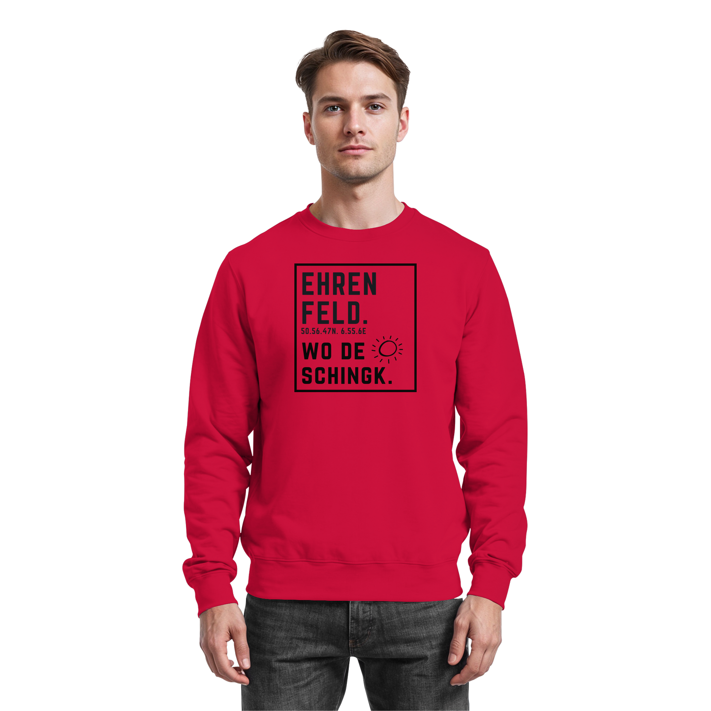 Wo de Sonn schingk - Ehrenfeld Druck  - Basic Sweatshirt