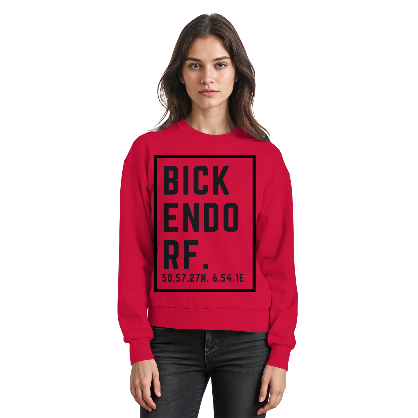 Bickendorf Koordinaten (großer Druck auf der Brust) - Basic Sweatshirt