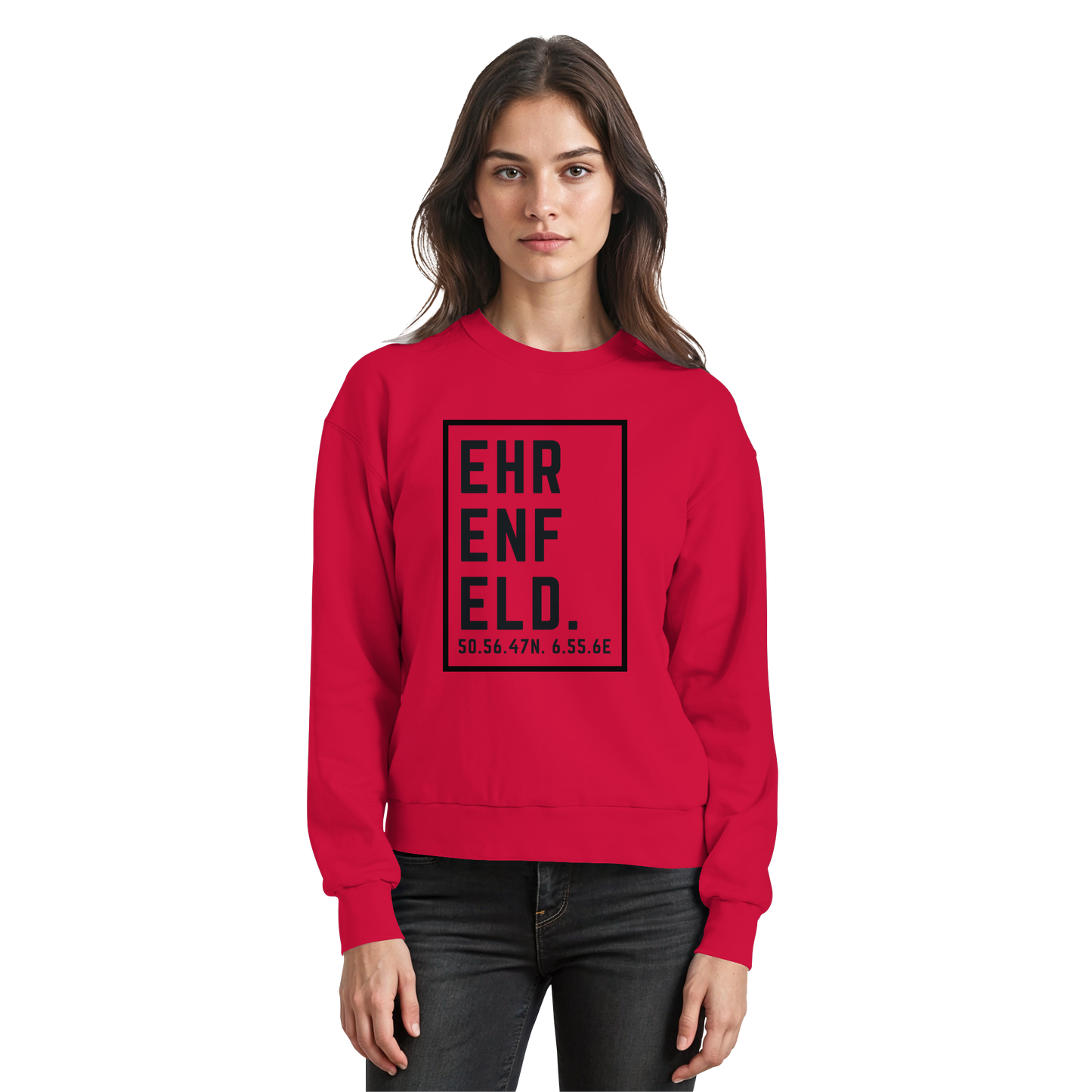 Ehrenfeld Koordinaten (großer Druck auf der Brust) - Basic Sweatshirt