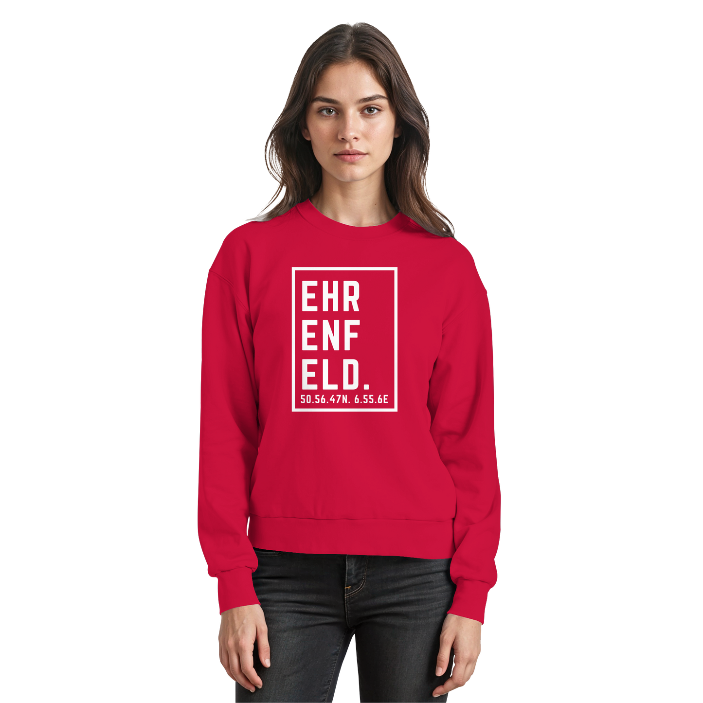 Ehrenfeld Koordinaten (großer Druck auf der Brust) - Basic Sweatshirt