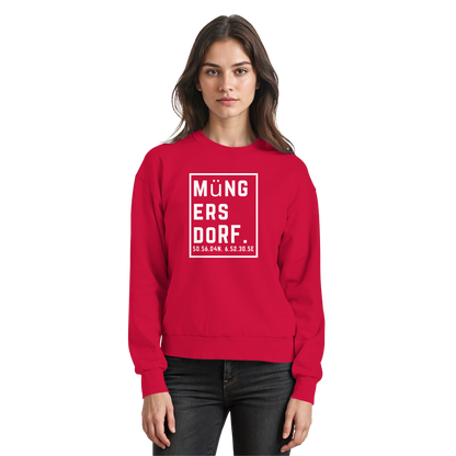 Müngersdorf Koordinaten (großer Druck auf der Brust) - Basic Sweatshirt