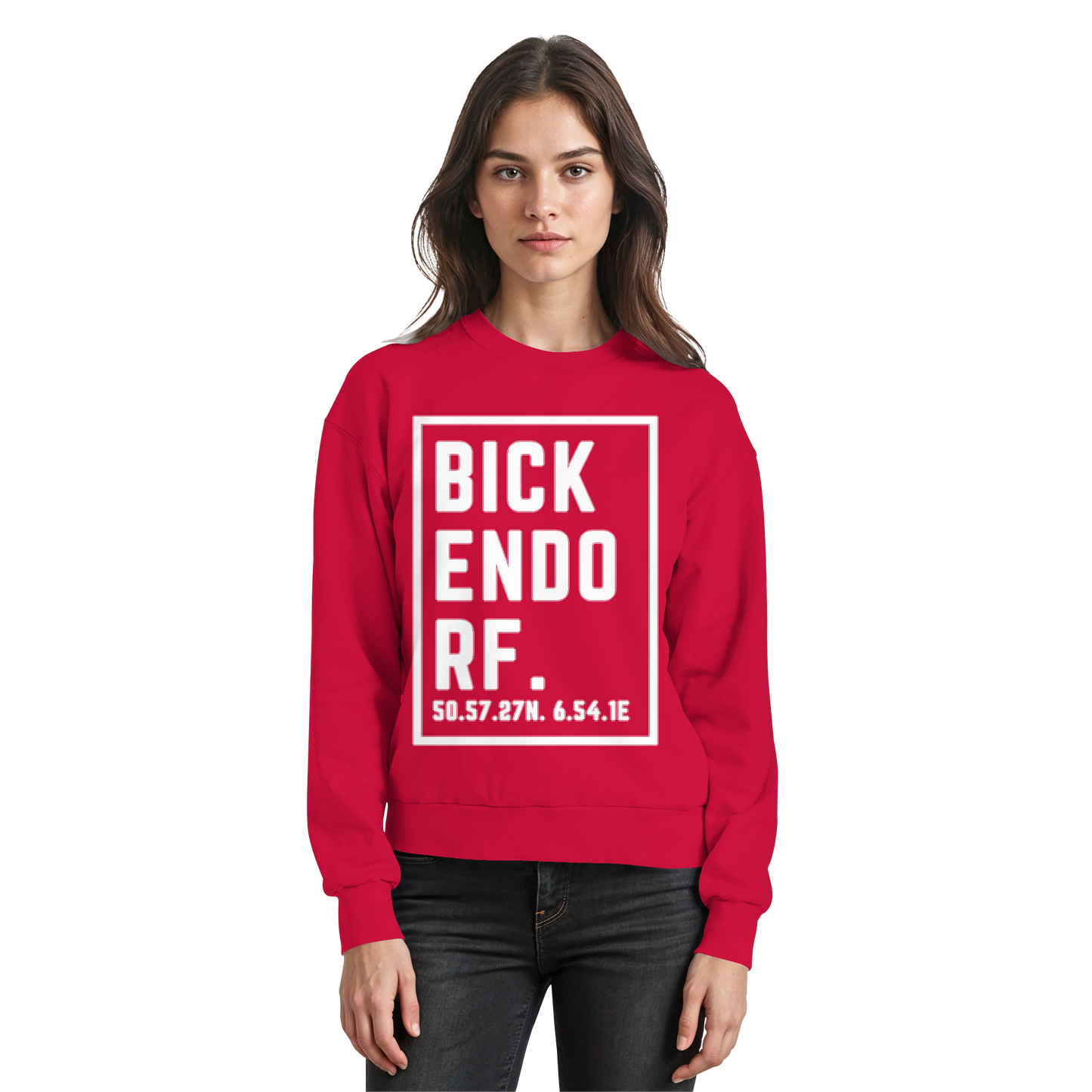 Bickendorf Koordinaten (großer Druck auf der Brust) - Basic Sweatshirt