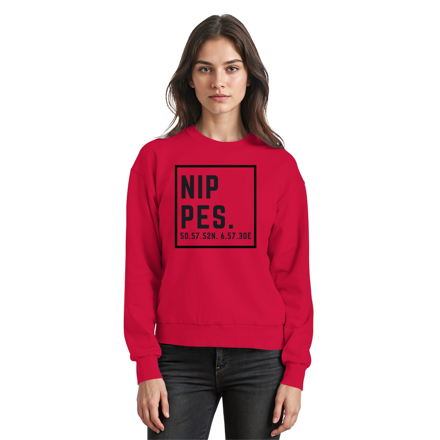 Nippes Koordinaten (großer Druck auf der Brust) - Basic Sweatshirt