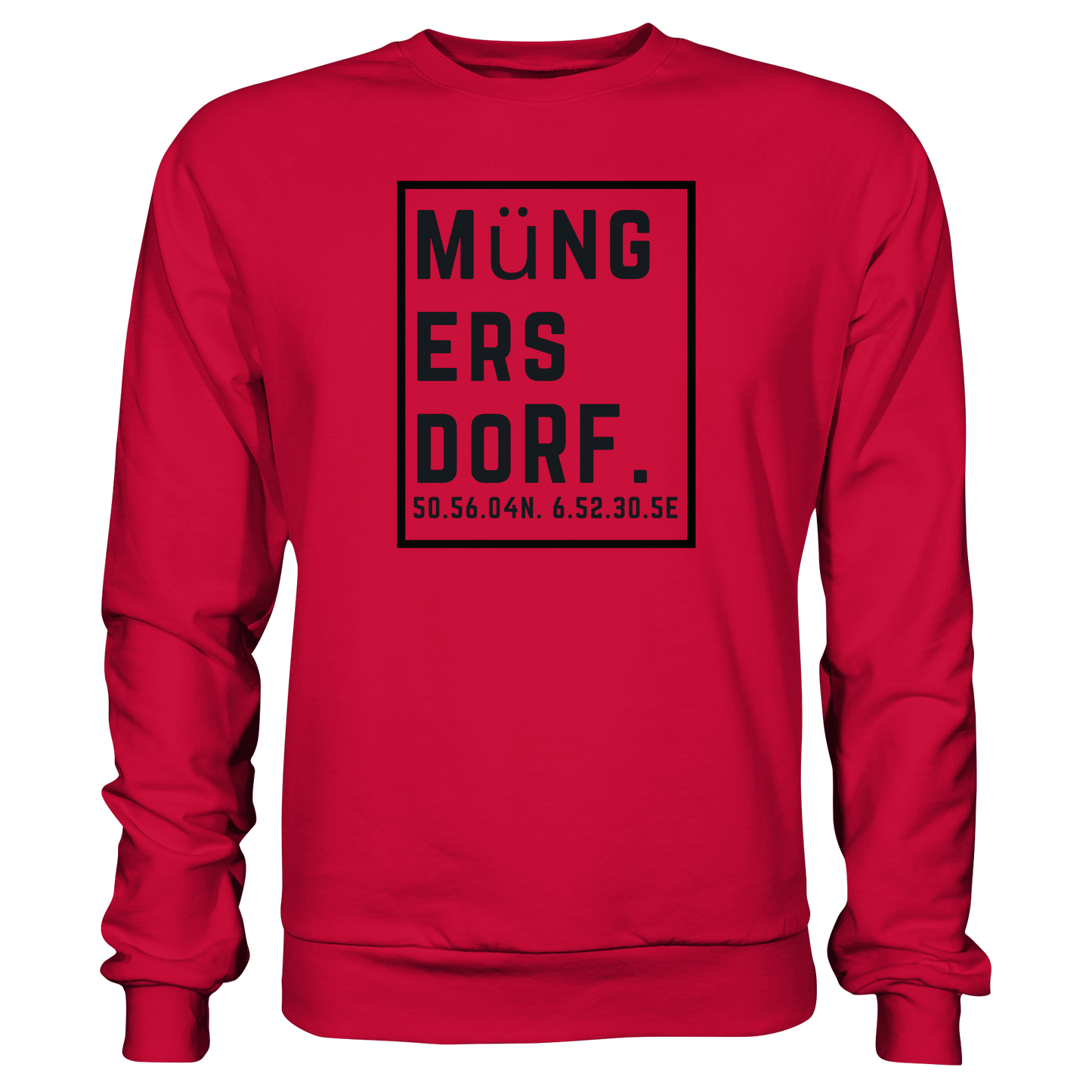 Müngersdorf Koordinaten (großer Druck auf der Brust) - Basic Sweatshirt