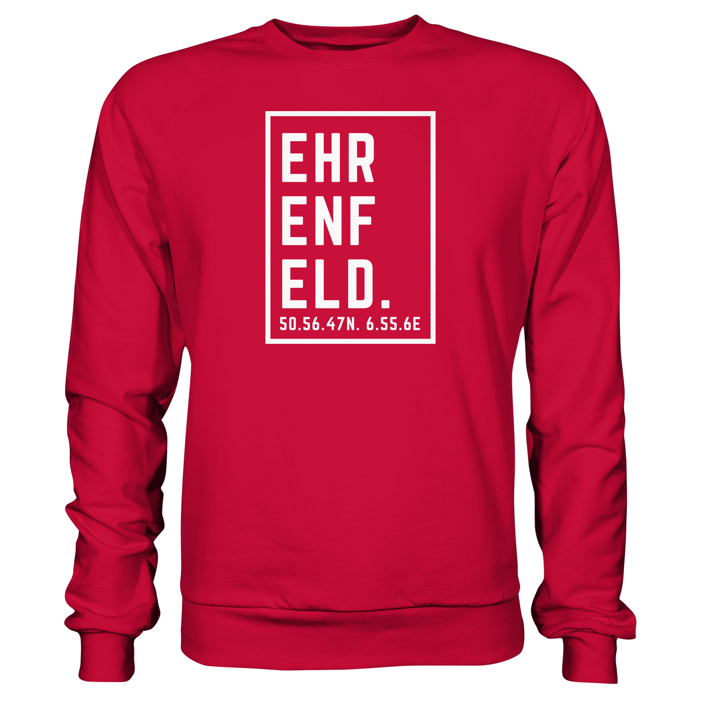 Ehrenfeld Koordinaten (großer Druck auf der Brust) - Basic Sweatshirt