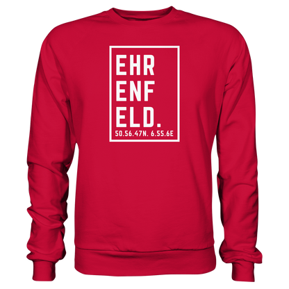Ehrenfeld Koordinaten (großer Druck auf der Brust) - Basic Sweatshirt