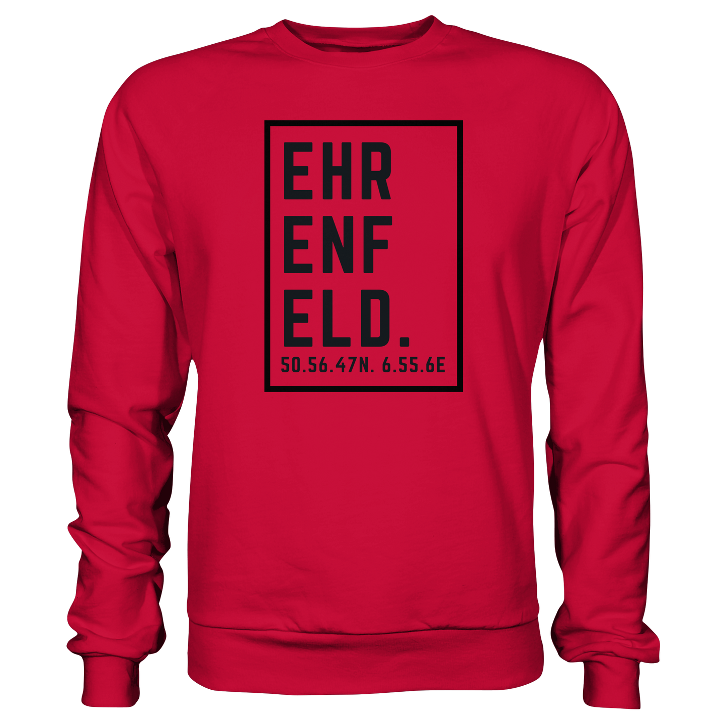 Ehrenfeld Koordinaten (großer Druck auf der Brust) - Basic Sweatshirt