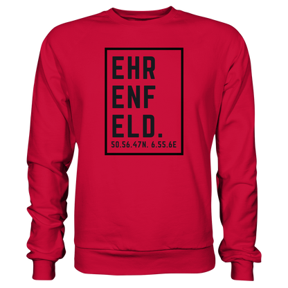 Ehrenfeld Koordinaten (großer Druck auf der Brust) - Basic Sweatshirt