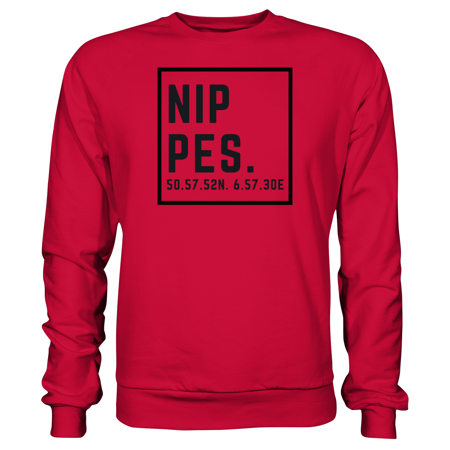 Nippes Koordinaten (großer Druck auf der Brust) - Basic Sweatshirt