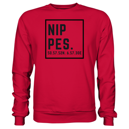 Nippes Koordinaten (großer Druck auf der Brust) - Basic Sweatshirt