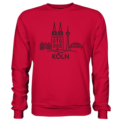 Köln Skyline (großer Druck auf der Brust) - Basic Sweatshirt