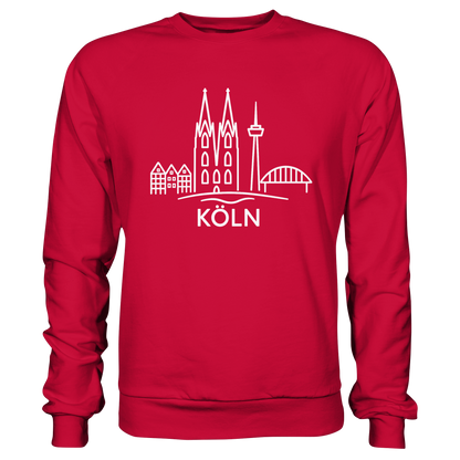 Köln Skyline (großer Druck auf der Brust) - Basic Sweatshirt