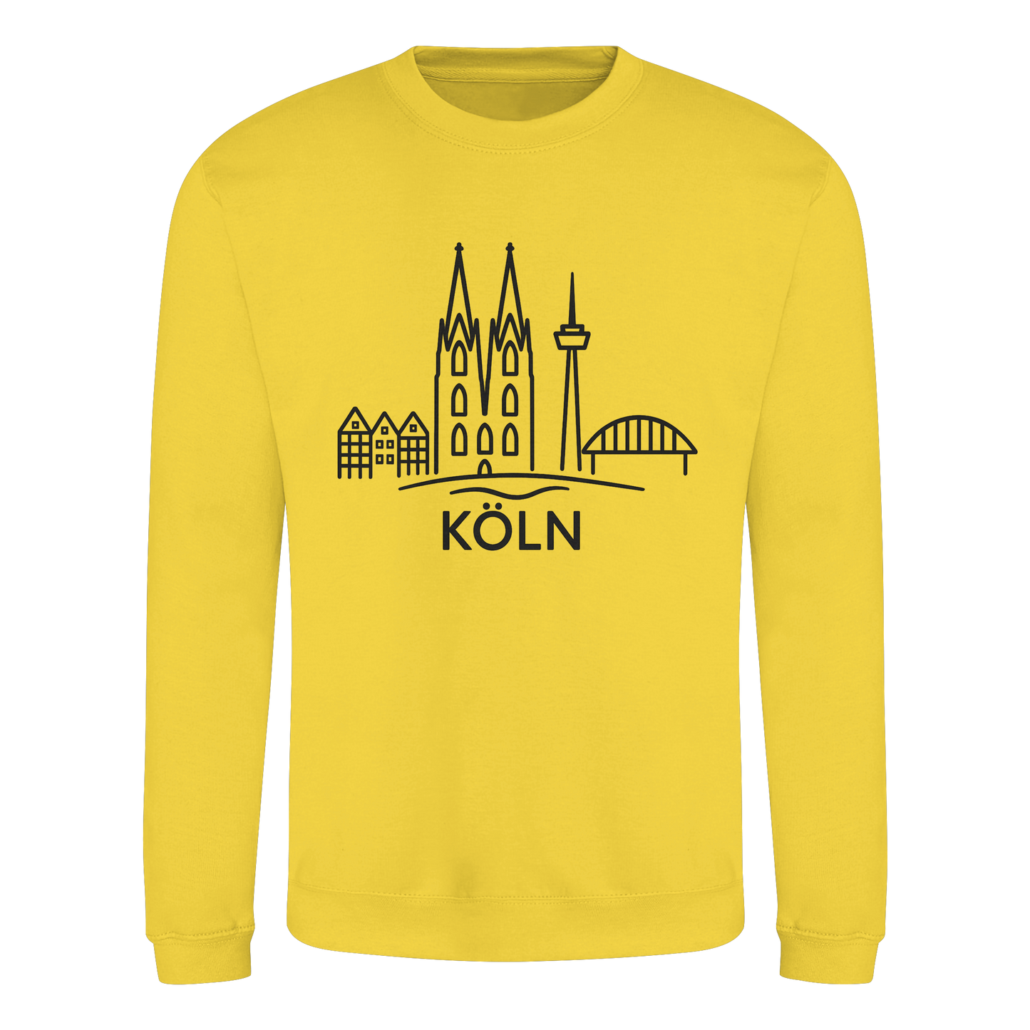 Köln Skyline (großer Druck auf der Brust) - Basic Sweatshirt