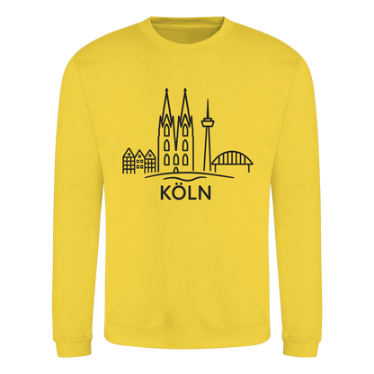 Köln Skyline (großer Druck auf der Brust) - Basic Sweatshirt