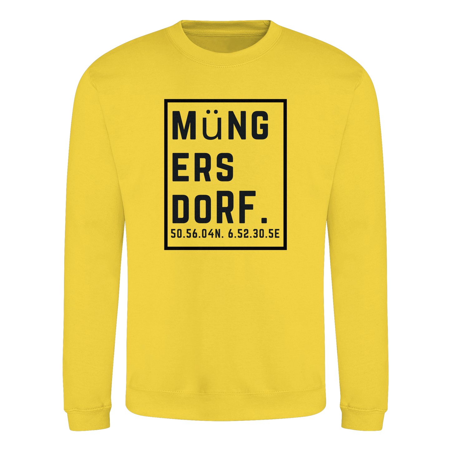 Müngersdorf Koordinaten (großer Druck auf der Brust) - Basic Sweatshirt