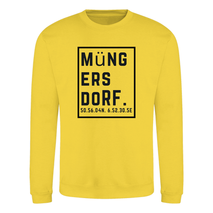 Müngersdorf Koordinaten (großer Druck auf der Brust) - Basic Sweatshirt