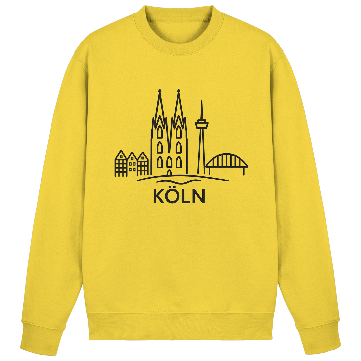 Köln Skyline (großer Druck auf der Brust) - Basic Sweatshirt