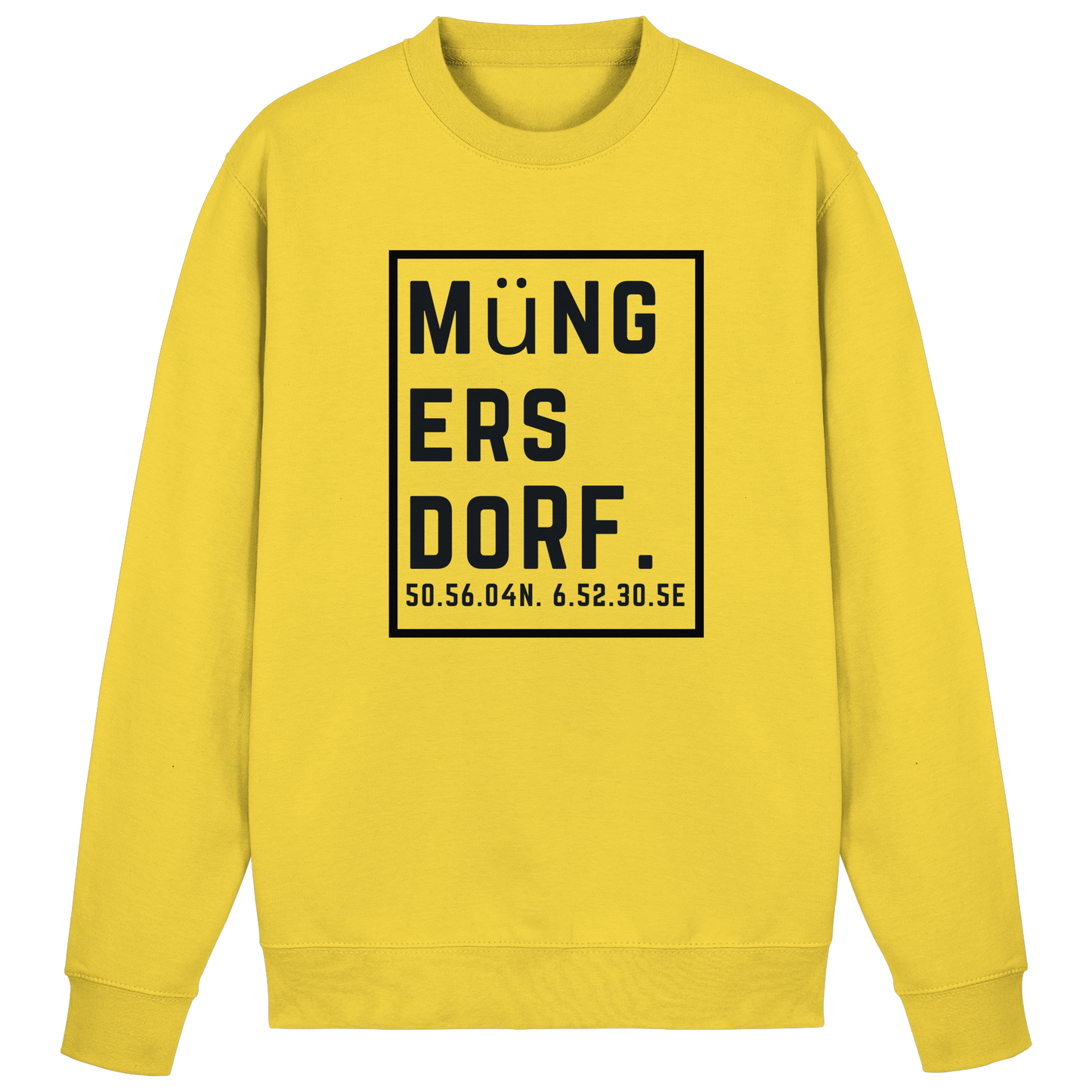 Müngersdorf Koordinaten (großer Druck auf der Brust) - Basic Sweatshirt