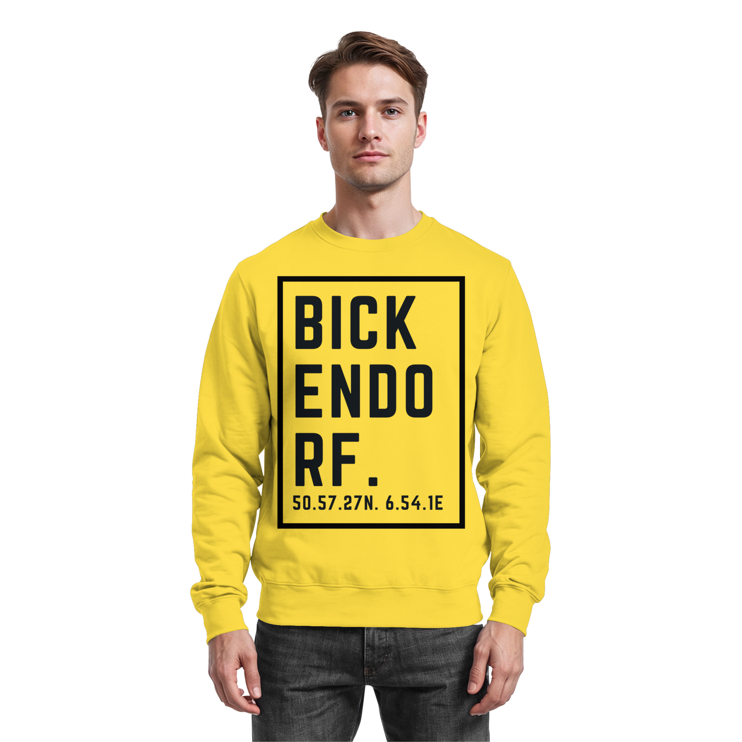 Bickendorf Koordinaten (großer Druck auf der Brust) - Basic Sweatshirt