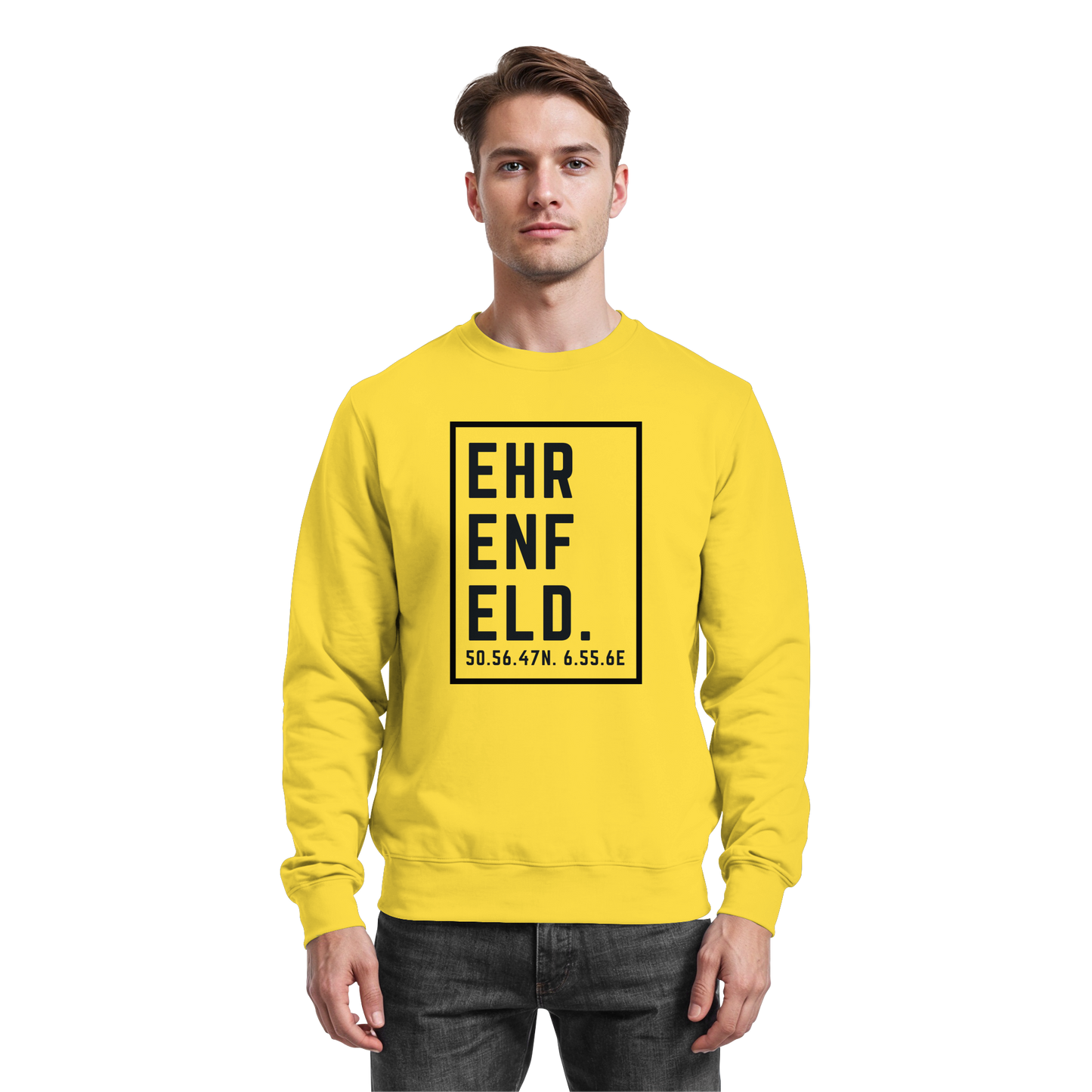 Ehrenfeld Koordinaten (großer Druck auf der Brust) - Basic Sweatshirt