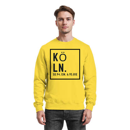 Köln Koordinaten (großer Druck auf der Brust) - Basic Sweatshirt