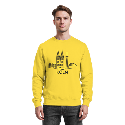 Köln Skyline (großer Druck auf der Brust) - Basic Sweatshirt